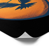 Basketballball mit Adler Poster (Ecke)
