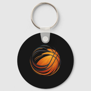 Basketballball mit Linien Schlüsselanhänger