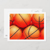 Basketballball Postkarte (Vorne/Hinten)