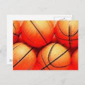 Basketballball Postkarte (Vorne/Hinten)