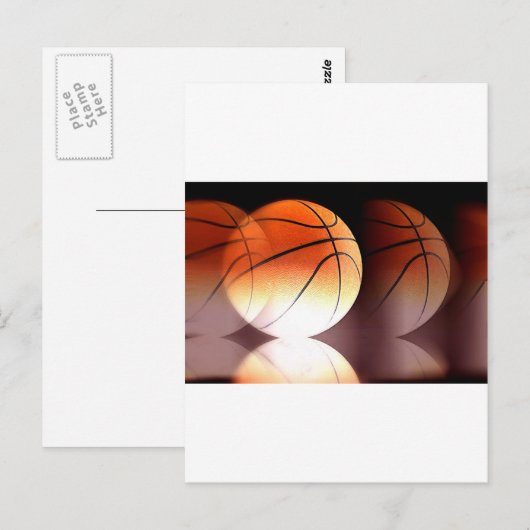 Basketballball Postkarte (Vorne/Hinten)