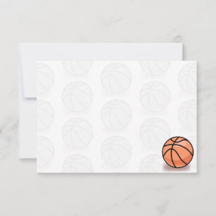 Basketballbälle leer mitteilungskarte