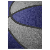 Basketballbasketballname in blau grauen Mannschaft Klemmbrett (Rückseite)