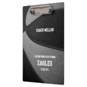 Basketballbasketballname in schwarz-grauem Mannsch Klemmbrett (Links)