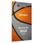 Basketballbasketballname: orange graue Mannschafts Klemmbrett (Rechts)
