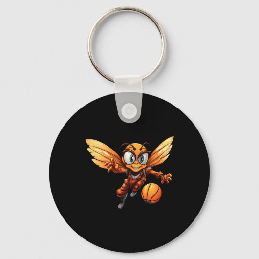 Basketballbiene Schlüsselanhänger (Vorderseite)