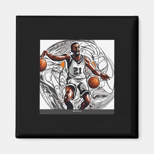 Basketballbild Magnet (Vorne)