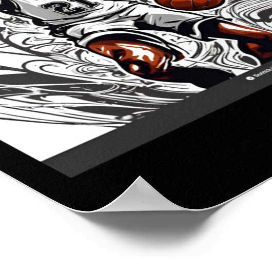 Basketballbild Poster (Ecke)