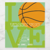 Basketballbriefe für Basketballfans, Liebe Weinetikett (Einzelnes Label)