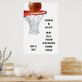 Basketballbrille und -räude poster (Küche)