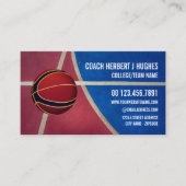 Basketballdesign, Basketballspieler, Trainer, Foto Visitenkarte (Vorderseite)