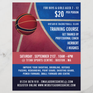 Basketballdesign, Basketballtrainingskurs Flyer