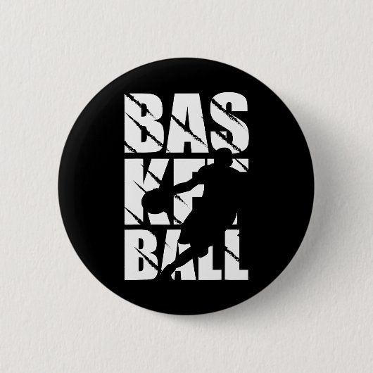 Basketballdesign für Basketballspieler und Basketb Button (Vorderseite)