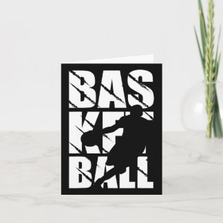 Basketballdesign für Basketballspieler und -korb Karte