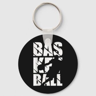 Basketballdesign für Basketballspieler und -korb Schlüsselanhänger