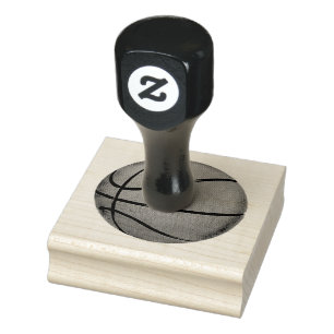 Basketballdesign Holz Briefmarke Gummistempel