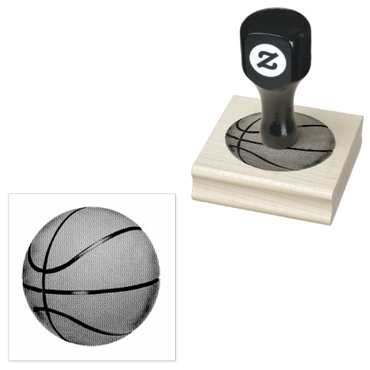 Basketballdesign Holz Briefmarke Gummistempel (Stempel)
