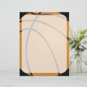 Basketballdesign in Orange und Schwarz (Stehend Vorderseite)