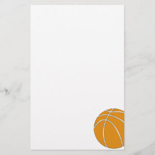 Basketballdesign in traditionellem Orange und Grau Briefpapier