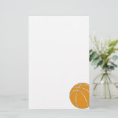 Basketballdesign in traditionellem Orange und Grau Briefpapier (Stehend Vorderseite)