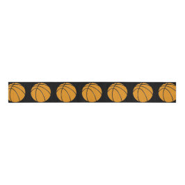 Basketballdesign in traditionellem Orange und Schw Ripsband