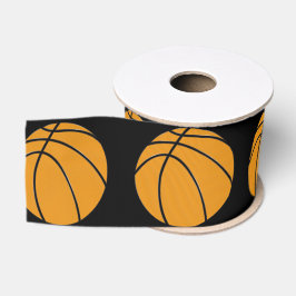 Basketballdesign in traditionellem Orange und Schw Ripsband