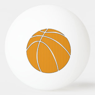 Basketballdesign in traditionellem Orange und Schw Tischtennisball