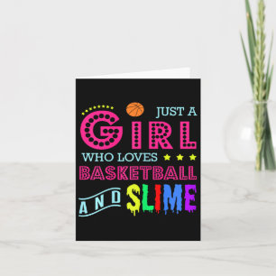 Basketballdesign - Mädchen, die Basketball Lieben Karte
