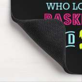Basketballdesign - Mädchen, die Basketball Lieben Mousepad (Ecke)