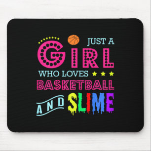 Basketballdesign - Mädchen, die Basketball Lieben Mousepad