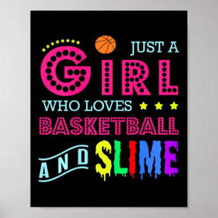 Basketballdesign - Mädchen, die Basketball Lieben Poster