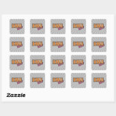Basketballdesign Quadratischer Aufkleber (Blatt)