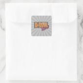 Basketballdesign Quadratischer Aufkleber (Tasche)