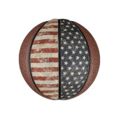 Basketballdruck mit Grunge Flagge USA Mini Basketball (Vertikal)