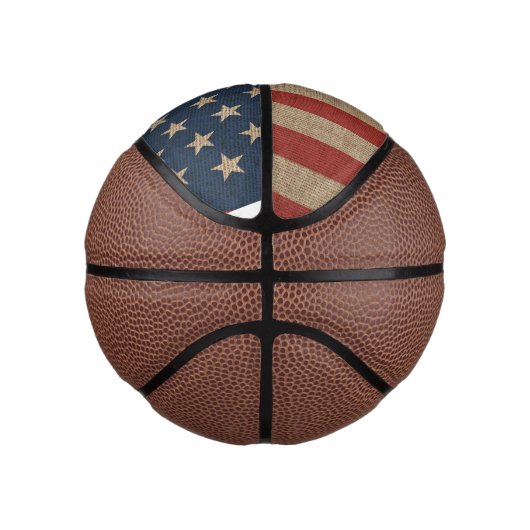 Basketballdruck mit Leinwand USA-Flagge Mini Basketball (Rechts)
