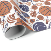 Basketbälle geschenkpapier (Rolleneckpunkt)