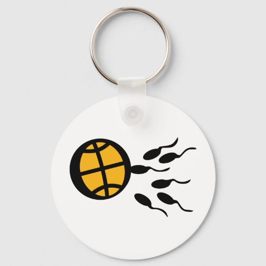 Basketballensymbol Schlüsselanhänger (Vorderseite)