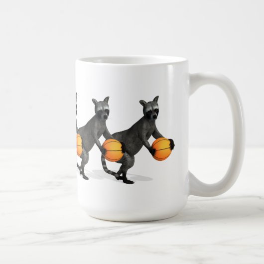 Basketballer Raccoon Kaffeetasse (Rechts)