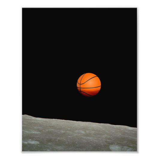 Basketballerde aus dem Universum des Mondes Fotodruck (Vorne)