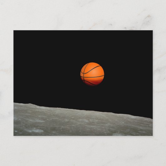 Basketballerde aus dem Universum des Mondes Postkarte (Vorderseite)