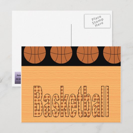 Basketballfächer Postkarte (Vorne/Hinten)