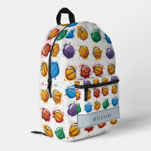 Basketballfarbene Kinder zurück in die Schule Bedruckter Rucksack