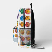 Basketballfarbene Kinder zurück in die Schule Bedruckter Rucksack (Rechts)