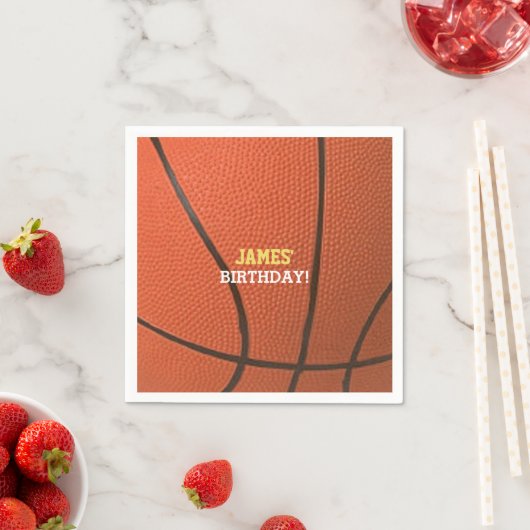 Basketballfeier Personalisiert Serviette (Beispiel)