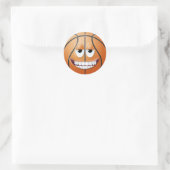 Basketballfeld 2 runder aufkleber (Tasche)