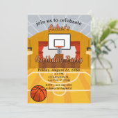Basketballfeld Einladung (Stehend Vorderseite)