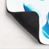 Basketballfeld in Neon Blue Color Mousepad (Ecke)