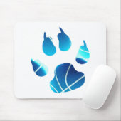 Basketballfeld in Neon Blue Color Mousepad (Mit Mouse)