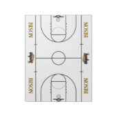 Basketballfeld-Layout-Coaching Notizblock (Rotiert)