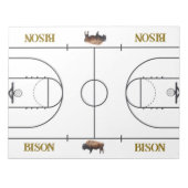 Basketballfeld-Layout-Coaching Notizblock (Vorderseite)
